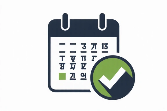 A calendar icon with a checkmark, symbolizing policy updates and transparency.